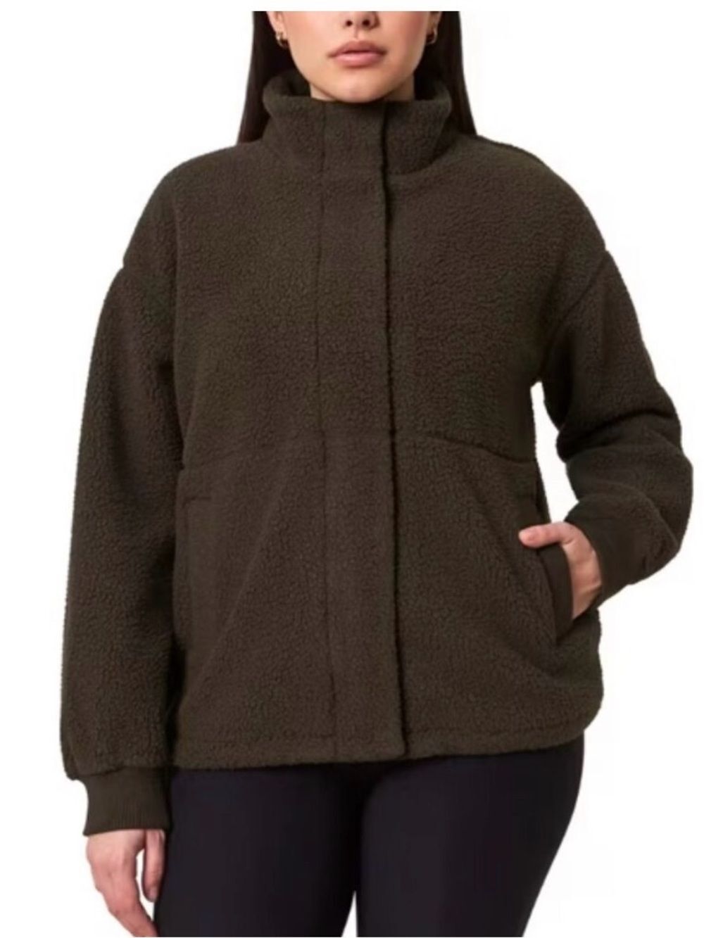 Mondetta Women's Dark Brown Fleece Jacket